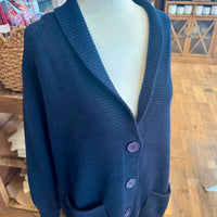 Americana Woman's Flag Cardigan- Navy