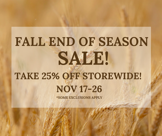 End of Fall 25% off In sTore only sale