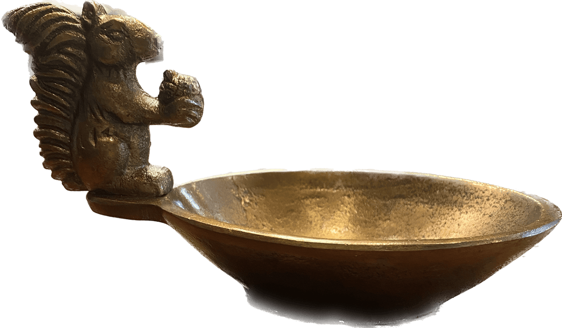 Squirrel Brass Dish