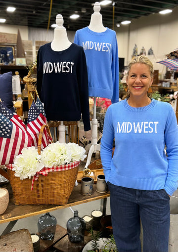 Midwest Sweater in Cornflower Blue