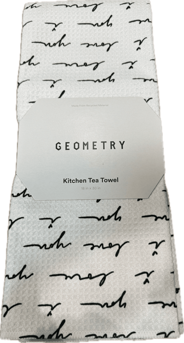 Geometry Kitchen Towel - i love you