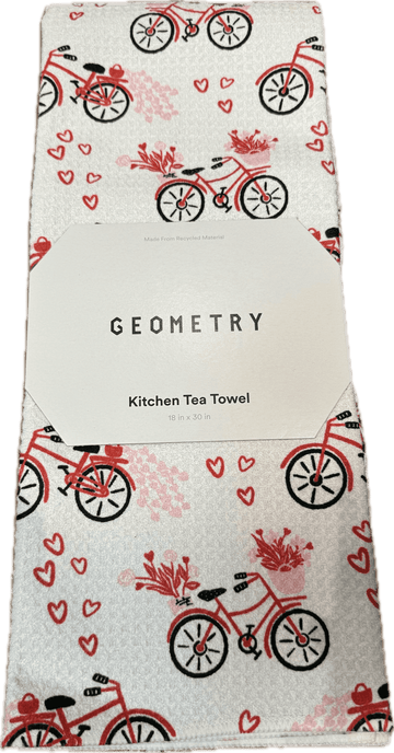 Geometry Kitchen Towel - For The Love With Bike