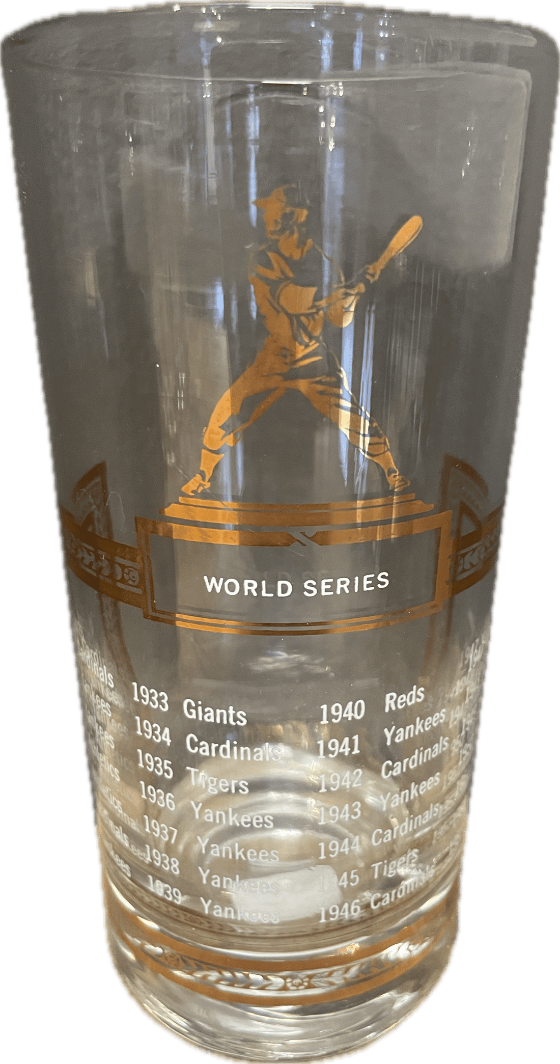 Vintage Sports Theme Glassware - World Series