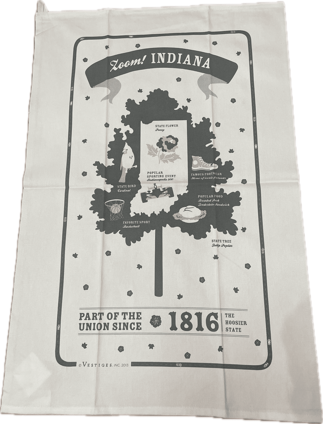 State of Indiana Dish Towel