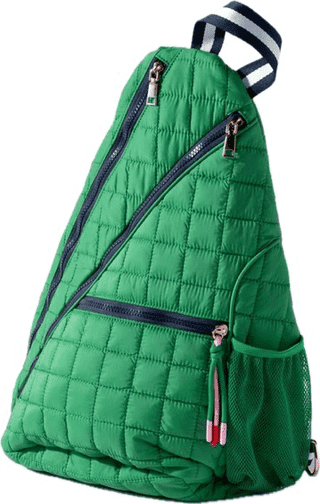 SHIRALEAH Ezra Quilted Nylon Sling Bag, Green