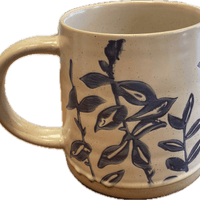 Classic Coffee Mug- Navy and Cream