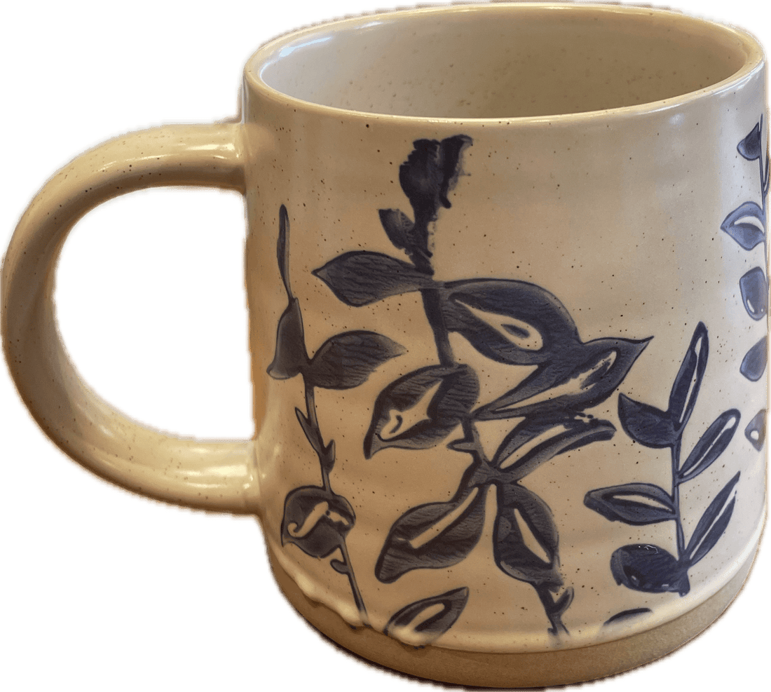 Classic Coffee Mug- Navy and Cream
