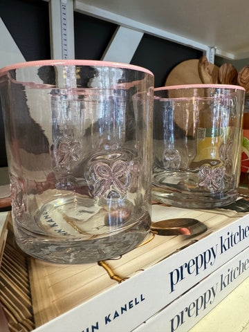 Pink Bow Icon Glass