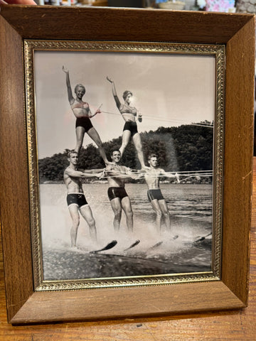Framed Vintage Water Skiing Photo