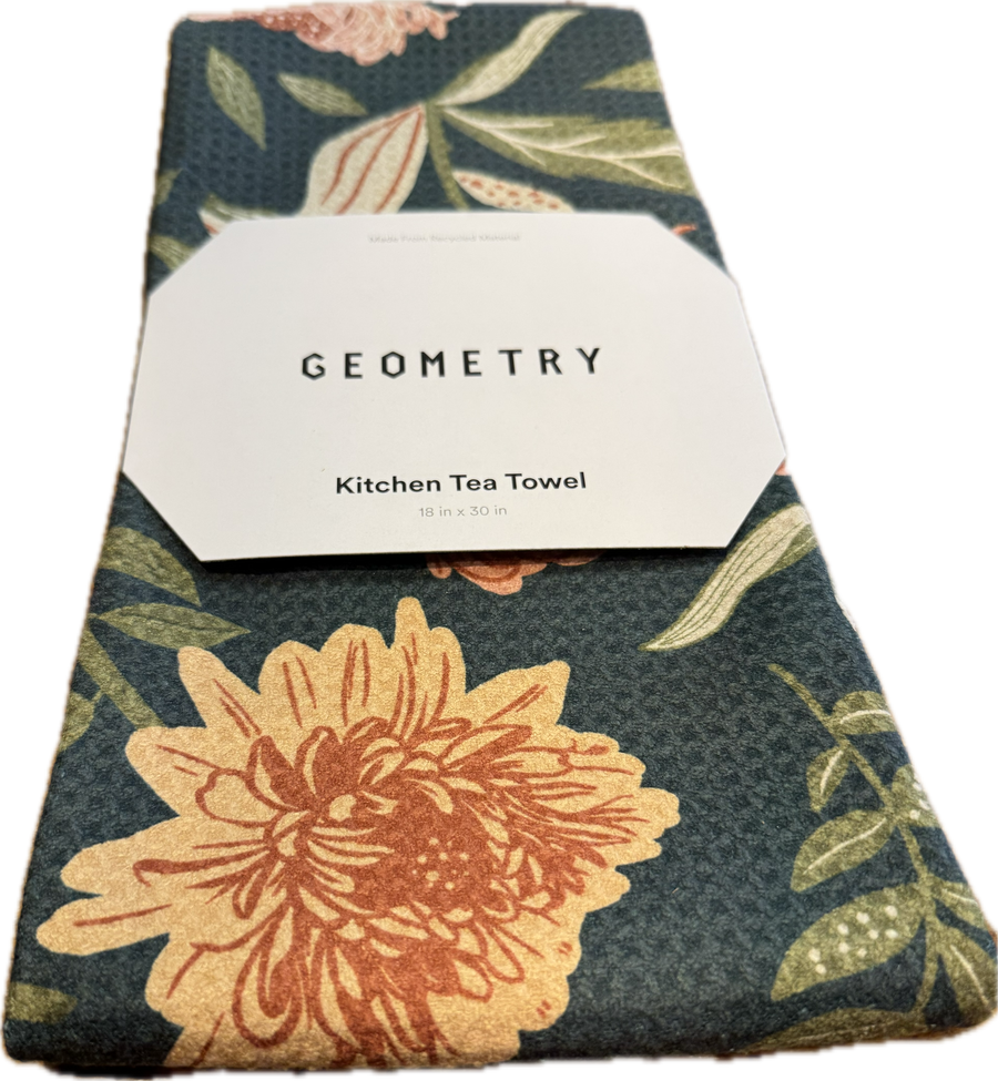 Geometry Kitchen Towel - Chrysanthemums In November