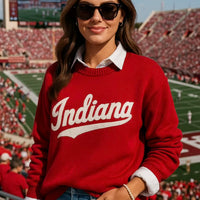 PREORDER ONLY- Red Indiana Sweater - Sweaters Arriving the week of February 7, 2026