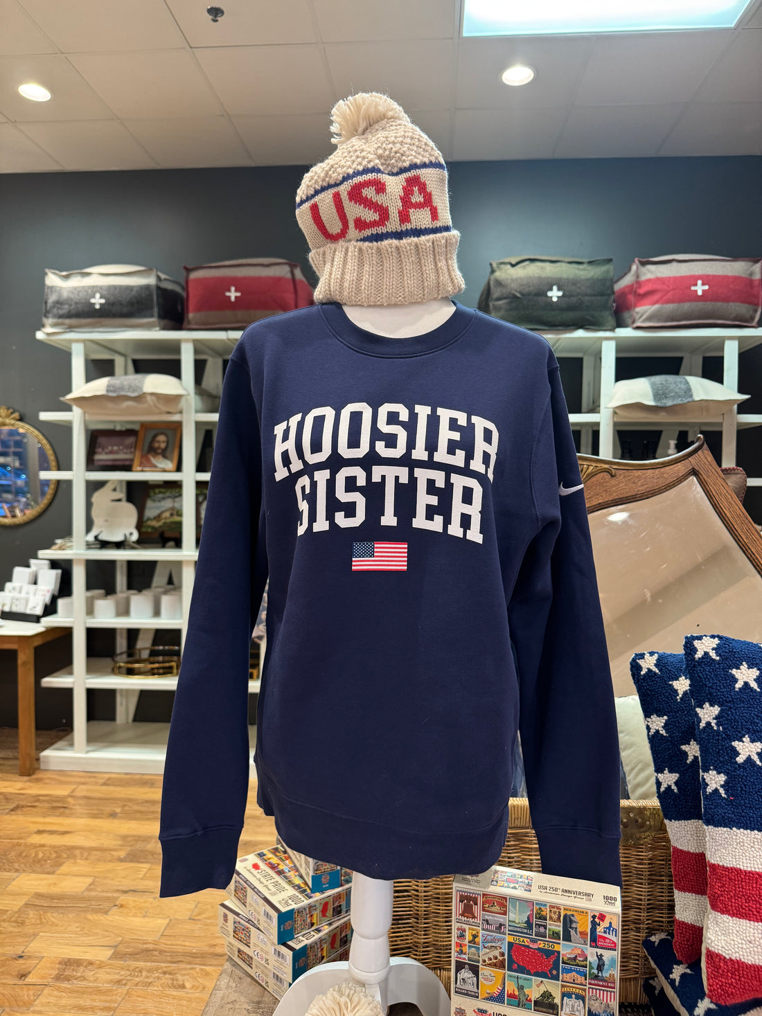 New Navy Hoosier Sister Sweatshirt