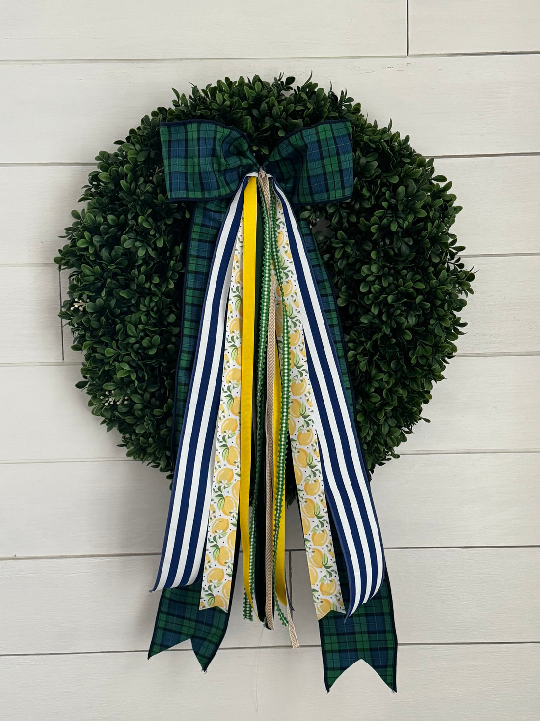 Citrus Tartan Wreath Ribbon