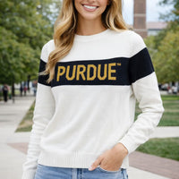 PRE-ORDER ONLY - Officially Licensed Cream Purdue Sweater - Sweaters arriving week of January 20, 2026