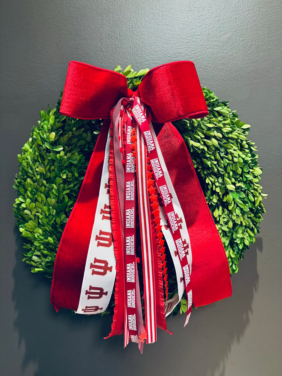 Indiana Red Ribbon Wreath Ribbon – Hoosier Sister