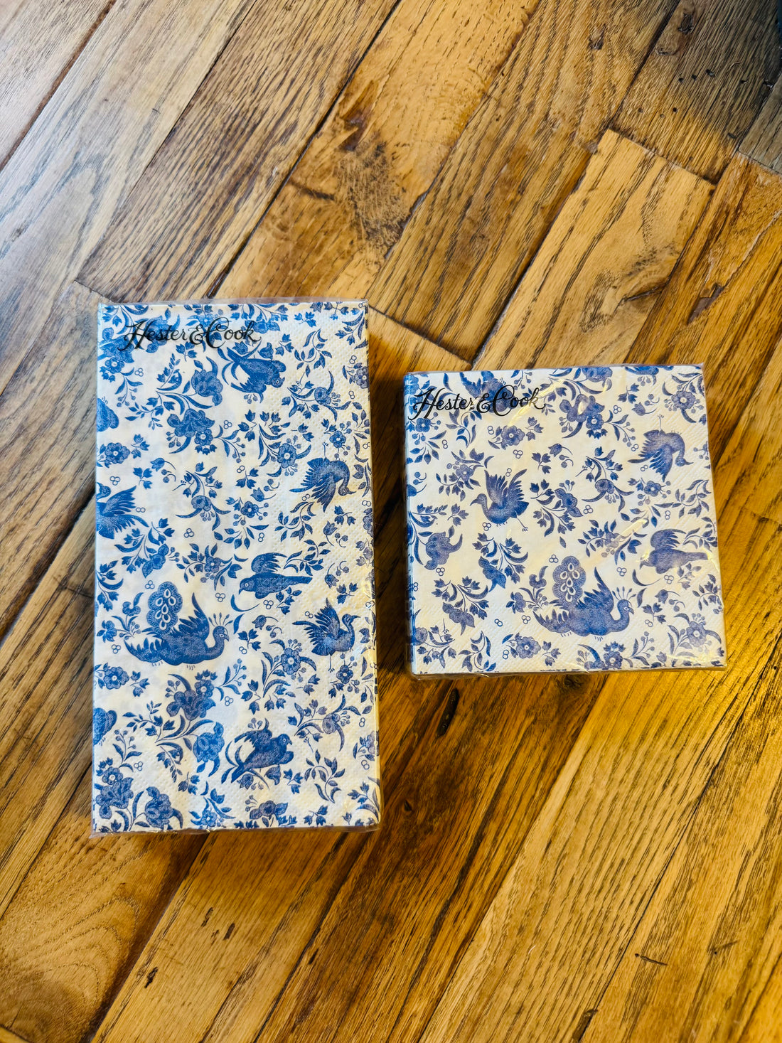 Blue Regal Peacock Cocktail and Guest Napkins