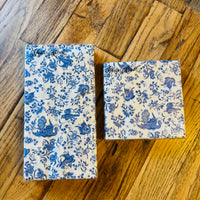 Blue Regal Peacock Cocktail and Guest Napkins