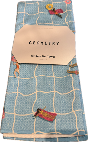 Geometry Kitchen Towel - At the Pool