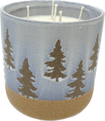 Brown and Blue Tree Candle - Lodge