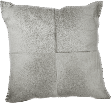 Grey Cowhide Pillow, Includes Insert